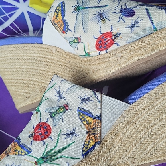 🪲Loudmouth Marlene Bug Out Espadrille Wedge - Picture 7 of 12